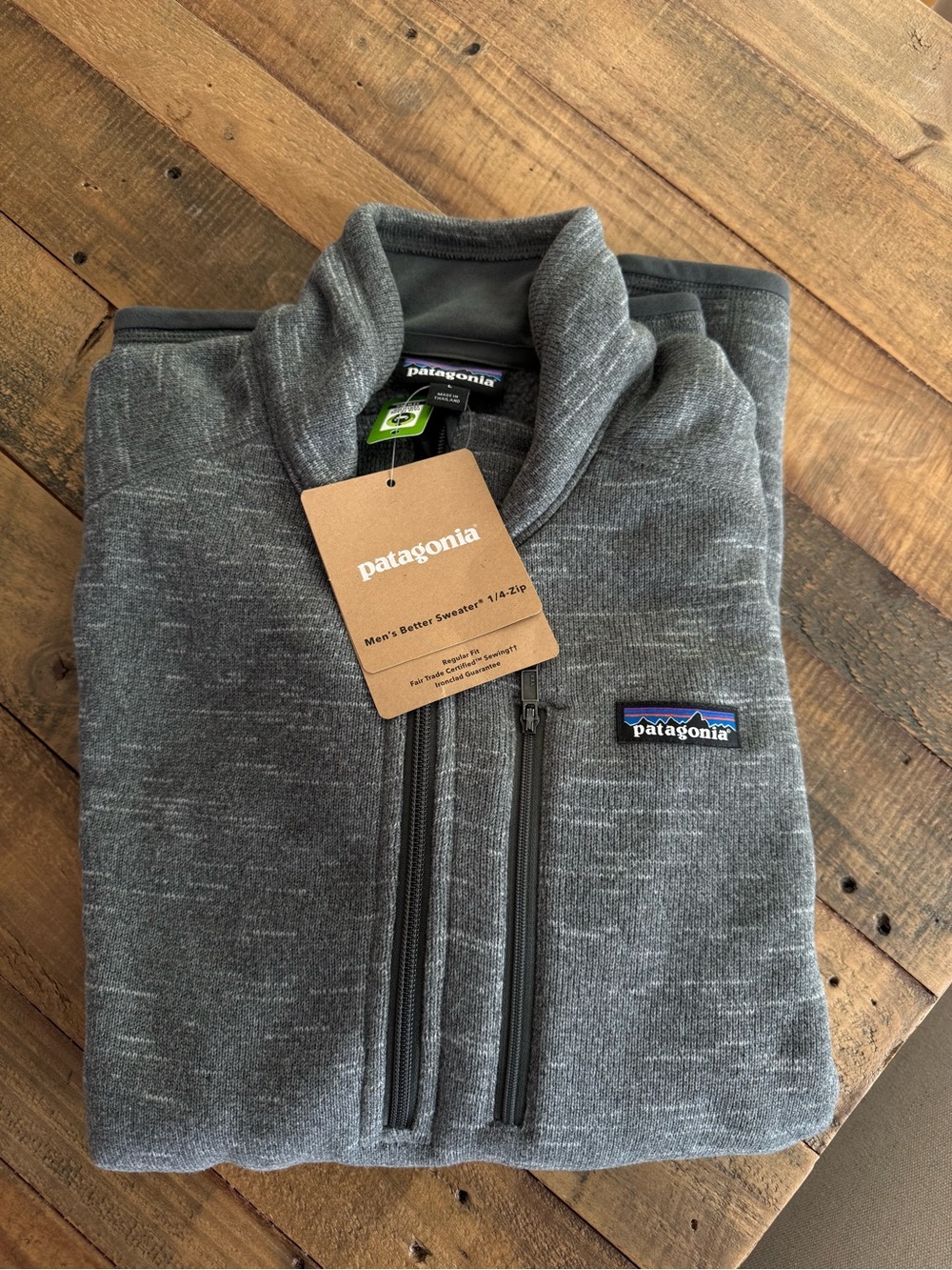 Men’s Patagonia Heather Gray 1/4-Zip Better Sweater Pullover